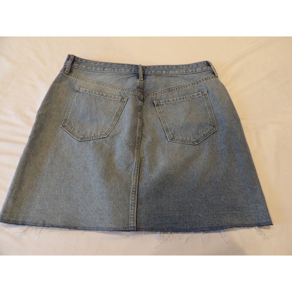 Old Navy 16 Denim Skirt Higher High Rise Secret Smooth Pockets Button Fly - Picture 11 of 12